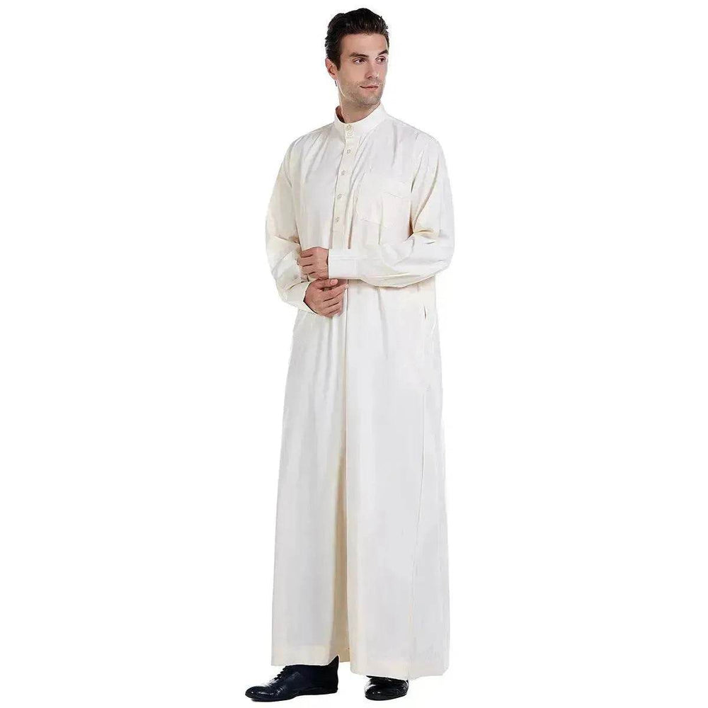 Fashionable and Elegant Arab Contemporary Middle Eastern Men's Robe Moroccan Men's Jalabiya - EX-STOCK Canada
