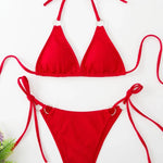 Sexy Bikini Set Summer Side Tie Thong Bandage Style Swimsuit Womens Clothing - EX-STOCK CANADA