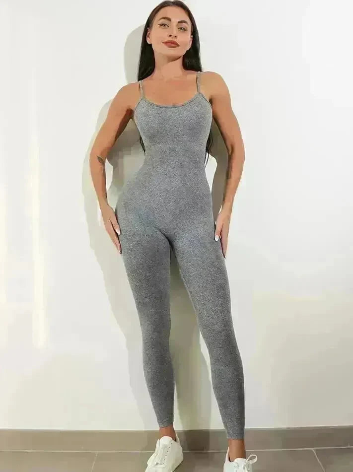 Spaghetti Strap One piece Unitard Bodysuit Jumpsuit - EX-STOCK CANADA