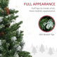 7.5' Decorated Christmas Trees, Skinny Prelit Artificial Christmas Tree With Snow-dipped Branches, Auto Open, Pinecones EX-STOCK Canada 