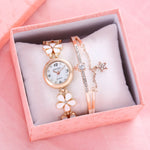Women's Bracelet Watch Flower Disk Two-piece Bracelet Set - EX-STOCK Canada