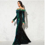 Off shoulder sequins Mermaid Formal Party dress - EX-STOCK CANADA