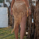 European And American Women's See Through Hollow Knitted tassel fringe Slant Beach Skirt - EX-STOCK Canada