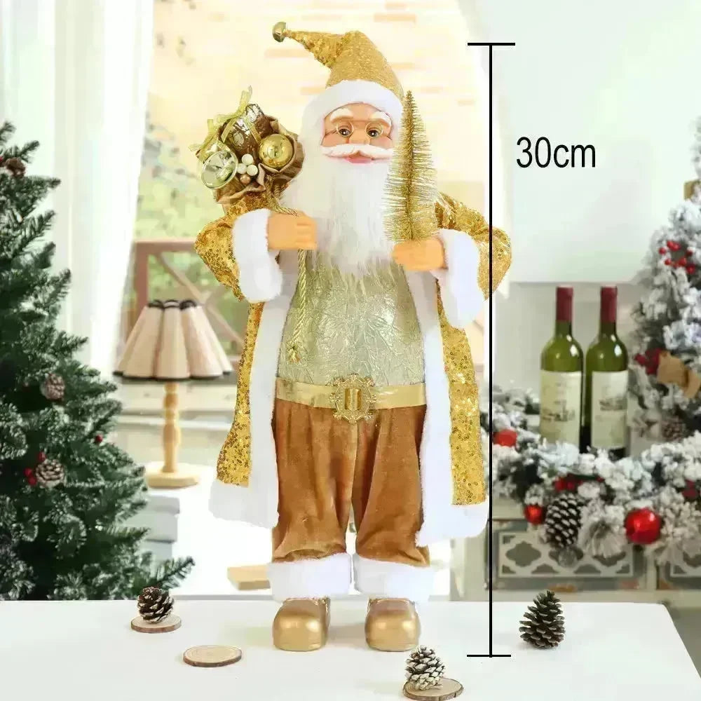 Christmas Decoration Supplies Fabric Santa Claus Doll Props Ornaments - EX-STOCK CANADA