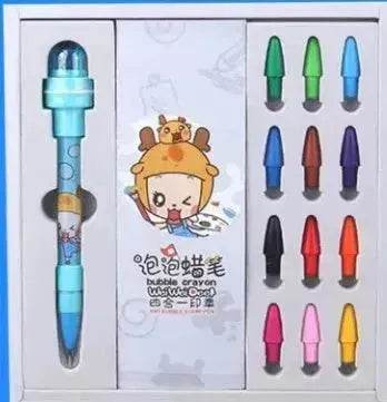 12 Color Bubble Crayon Painting Graffiti Seal for Children - EX-STOCK Canada