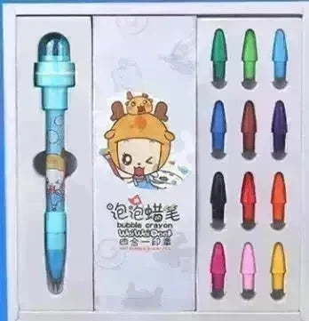 12 Color Bubble Crayon Painting Graffiti Seal for Children - EX-STOCK CANADA