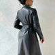 Fashionable Longline leather overcoat Jacket for women - EX-STOCK CANADA