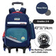 Portable Burden Alleviation Bull Wheel Trolley Schoolbag Bookbag for Boy and Girl - EX-STOCK CANADA
