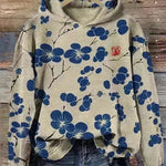 Women Fashion Spring And Autumn Plum Blossom Hooded Super Plus Size Loose-fitting Casual Pullover - EX-STOCK CANADA