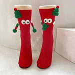 Cute Cartoon Christmas Socks Solid Cotton Middle-tube Stockings For Adults And Children - EX-STOCK CANADA