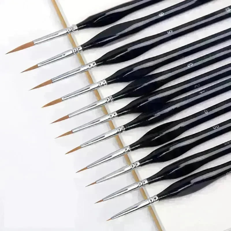 Gouache Oil Painting Watercolor Hand-painted Crochet Pen Paint Brush Miniature and Micro Detail Paint Brush, Triangular Grip Handles Art Brushes For  Acrylic Painting - EX-STOCK CANADA