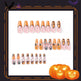 24 PCS Press On False Nails Short Medium Length Full Cover Acrylic Fake Nails Almond Shaped Ballerina Nails Cute Pumpkin Bat Ghost Spider Reusable Nails Nail Salons Home DIY EX-STOCK Canada 