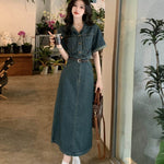 Women's Fashion Casual short sleeve Mini Denim Dress - EX-STOCK Canada