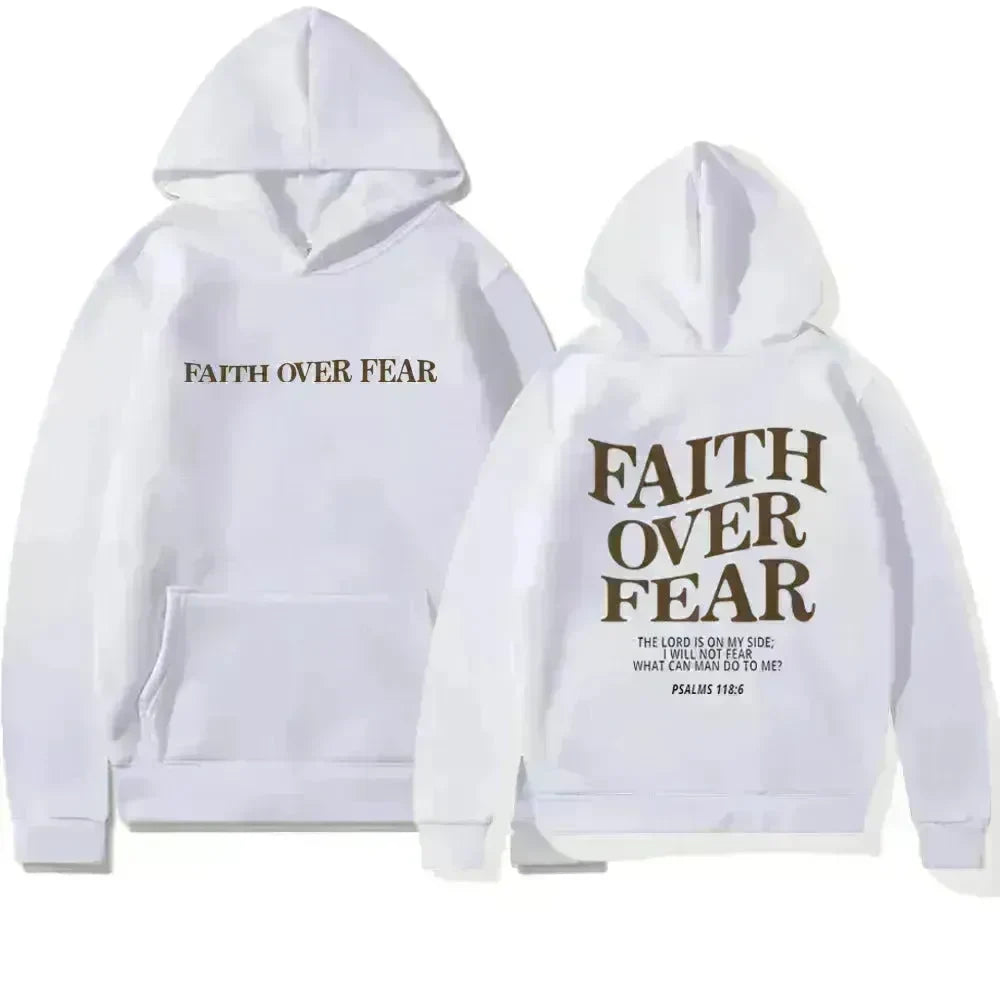 New Hoodie Faith Fear Men's And Women's Printed Sweatshirt - EX-STOCK CANADA