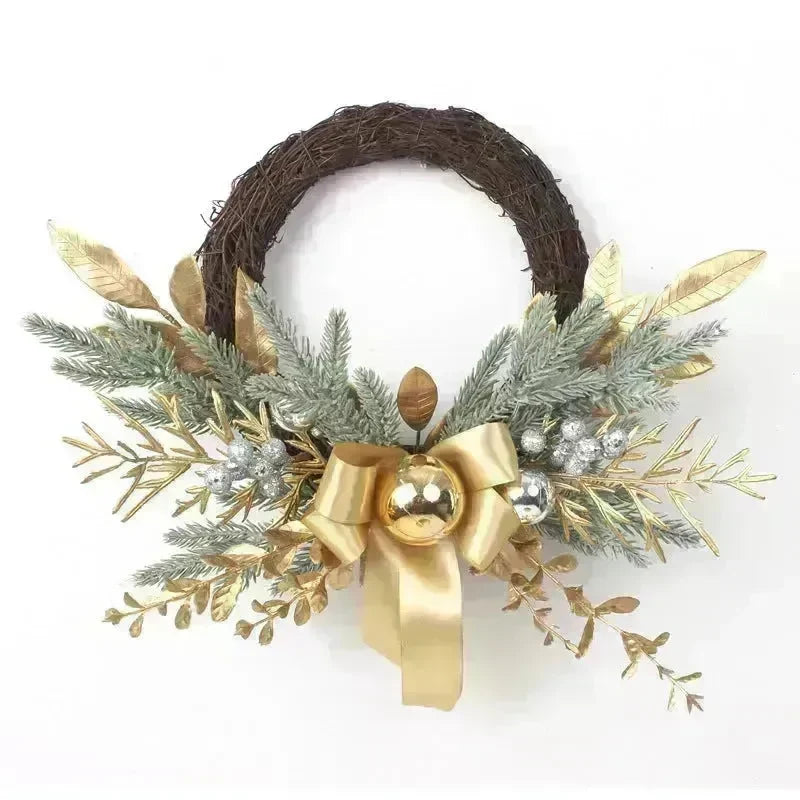 Golden Christmas Plastic Wire Garland Rattan Decorations - EX-STOCK CANADA