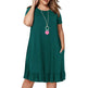 Plus Size Summer Dresses Round neck Short Sleeve Mini dress - EX-STOCK Canada