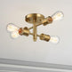 Ephemeral Four Lights Semi Flush Mount Retro Hallway Kitchen Bedroom Living Room Ceiling Pendant 11 W X 6.5 H EX-STOCK