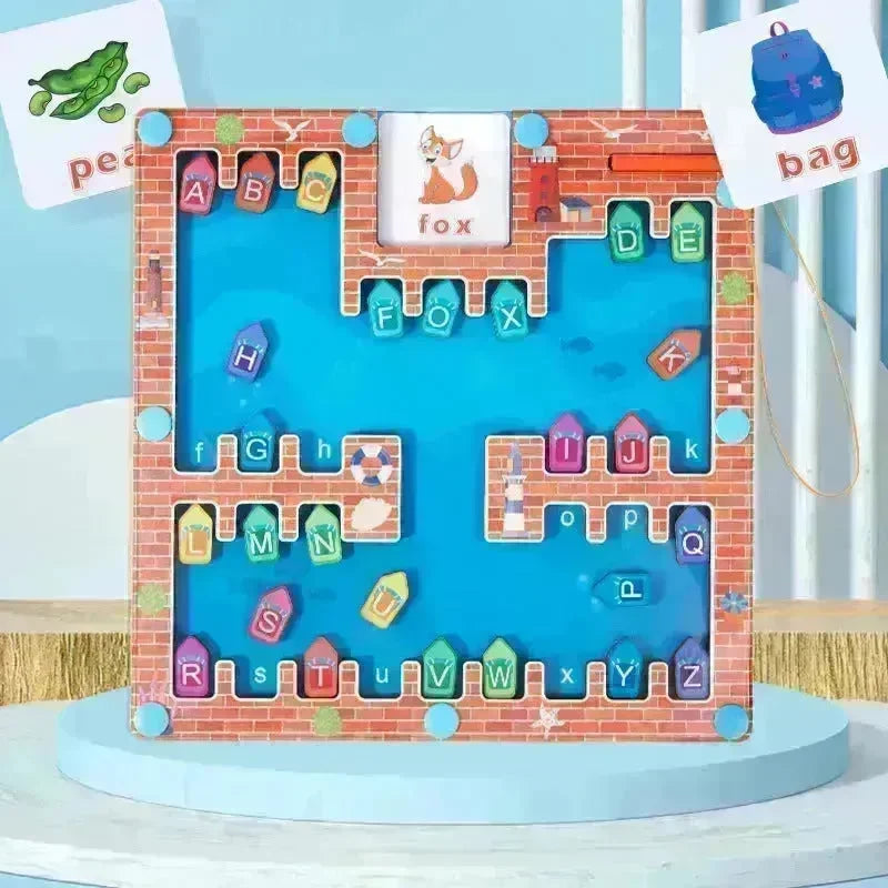 Magnetic Letters Matching Walking Parking Maze Letters Early Cognitive Montessori Educational Toys - EX-STOCK CANADA