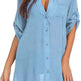 European And American Sun Protection Women Beach Linen Shirt dress - EX-STOCK CANADA