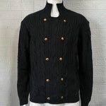 Men's Pure Color Half Collar Double-breasted Knitted Sweater Coat - EX-STOCK Canada