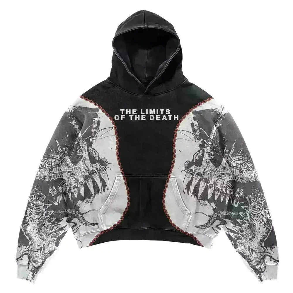 Men Skull Gothic Vintage Hoodie Sweatshirt Pullover top - EX-STOCK CANADA
