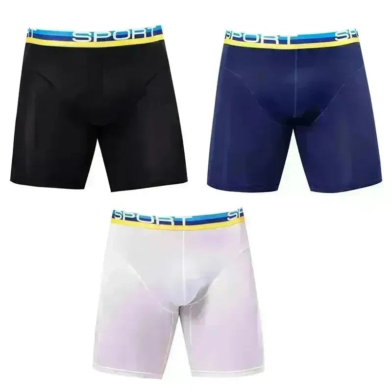 Anti-wear Ice Silk breathable Midway Boxer Beach swimming Underwear - EX-STOCK CANADA
