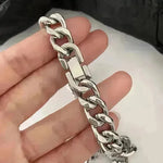 Thick Cuban Link Chain Titanium Steel Necklace Clavicle Chain - EX-STOCK CANADA
