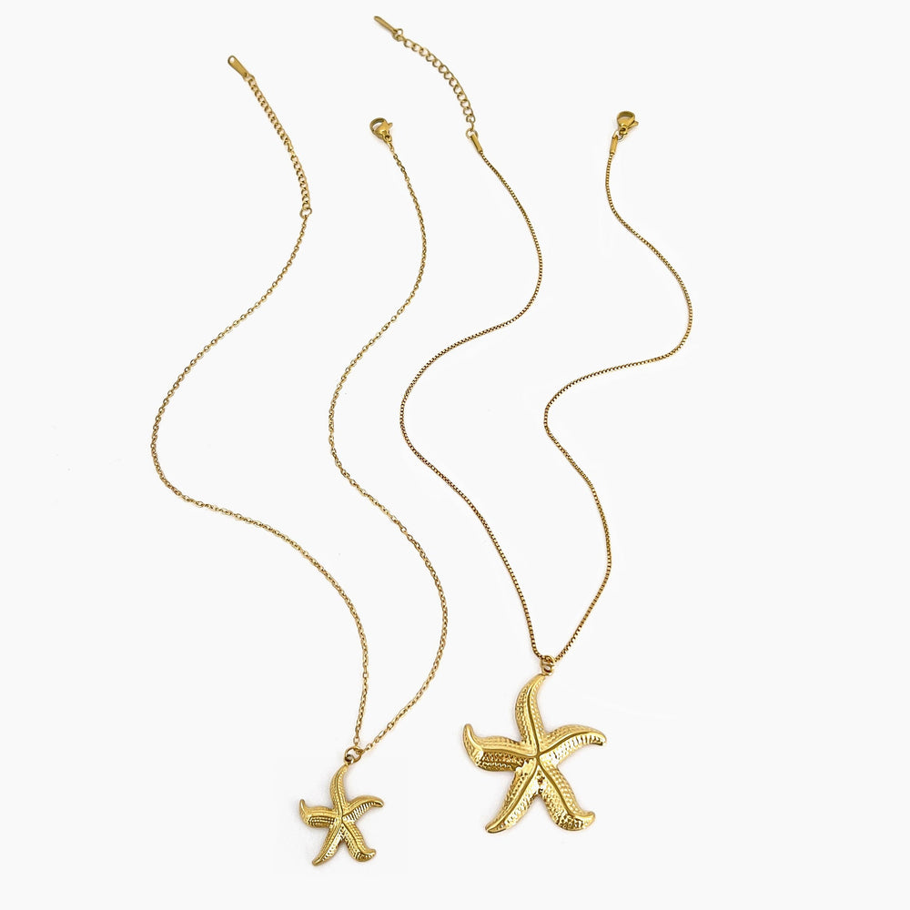Women's Stainless Steel Starfish Conch Necklace EX-STOCK