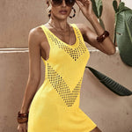 European And American V-neck Beach Knitting Bikini Swimsuit - EX-STOCK Canada