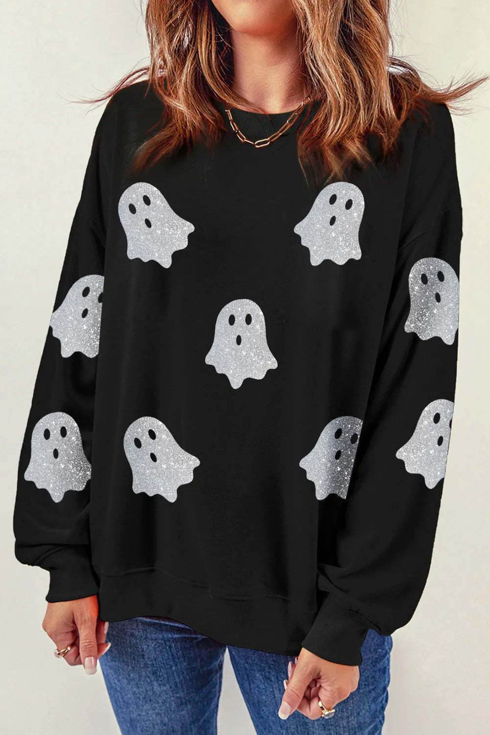Halloween Ghost Top Loose Casual Pullover - EX-STOCK Canada