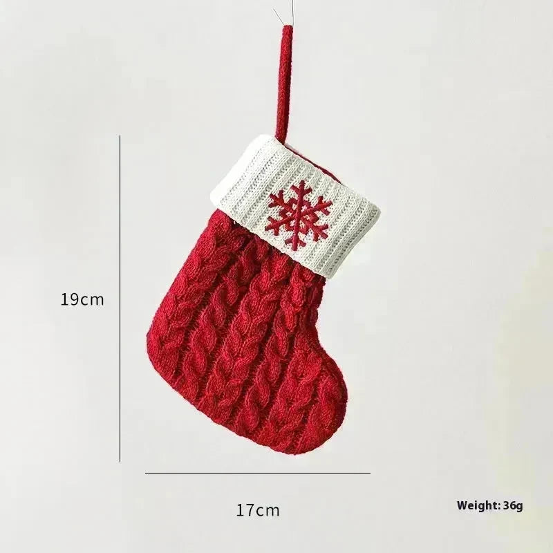 Christmas Decoration Knitted Christmas Stockings Scene Layout - EX-STOCK CANADA