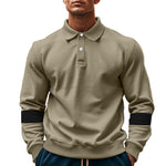 Fashion Long-sleeved Lapel Polo Shirt With Button Men's Loose Casual Sports Top Fall Spring Clothing EX-STOCK Canada 