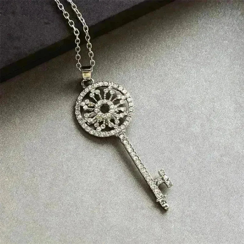 Diamond Garland Key Necklace For Women Reel Chain - EX-STOCK CANADA