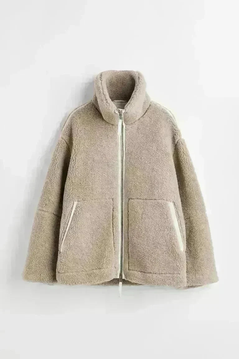 New Fashion Loose Anti-cashmere Hooded Zipper Huge Fleece Winter Jacket - EX-STOCK CANADA