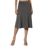 Women's casual High Waist flared Midi Skirt - EX-STOCK Canada