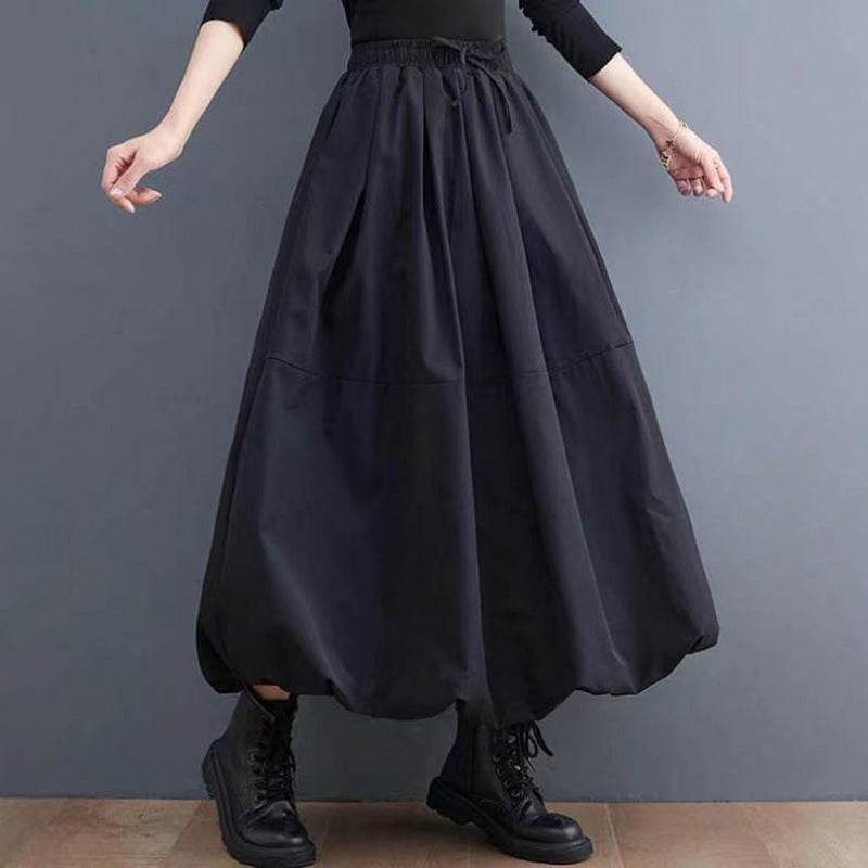 Fashion Personality New Solid Pocket Prairie Midi maxi Skirt Women - EX-STOCK Canada