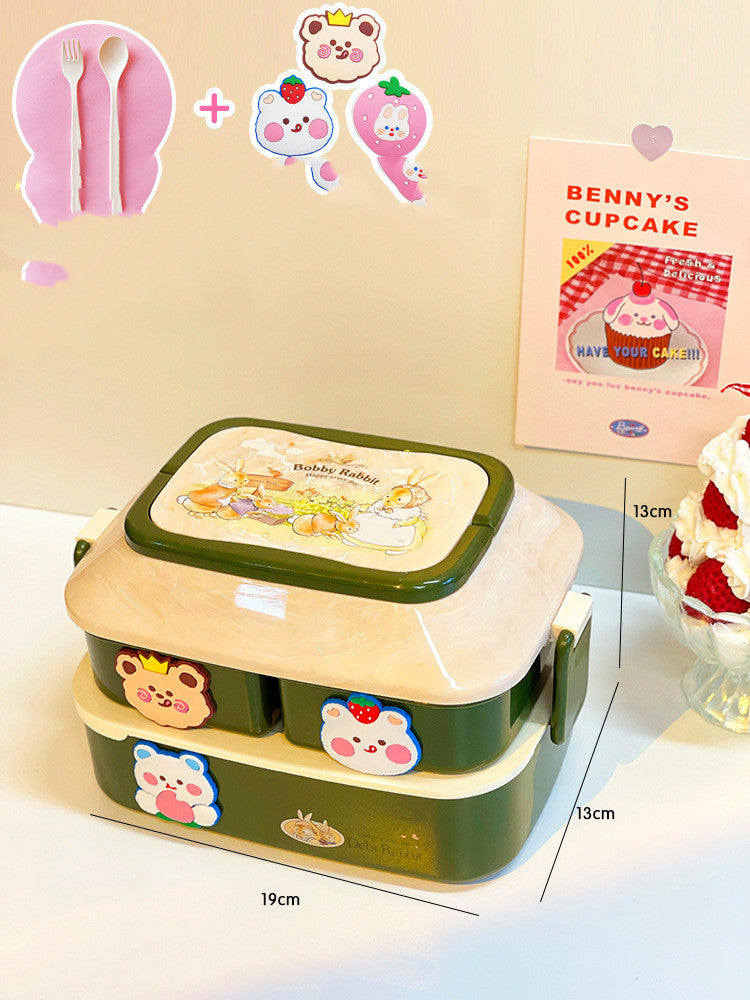 Student's Cute Multi-tiered Lunch Box Japanese Bento EX-STOCK