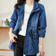 Fashion formal fitted  Zip up Denim Jacket Women - EX-STOCK CANADA