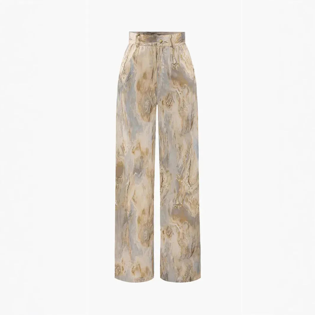 Casual Summer New High Waist Retro Printed Trousers - EX-STOCK CANADA