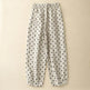 Cotton Hemp Polka Dots Tied Elastic Waist Harem wide leg trouser Pants For Women - EX-STOCK Canada