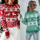 Elk Autumn And Winter New Knitted Round Neck Women's Christmas Snowflake Pullover Women's Sweater - EX-STOCK Canada