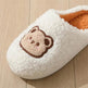 Cute Cartoon Bear Slippers For Couples Winter Warm Non-slip Floor Bedroom Slipper Home Men And Women House Shoes - EX-STOCK Canada