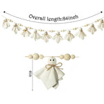 Halloween hanging decoration with ghost pumpkin and wooden bead pendant styles – product view 4