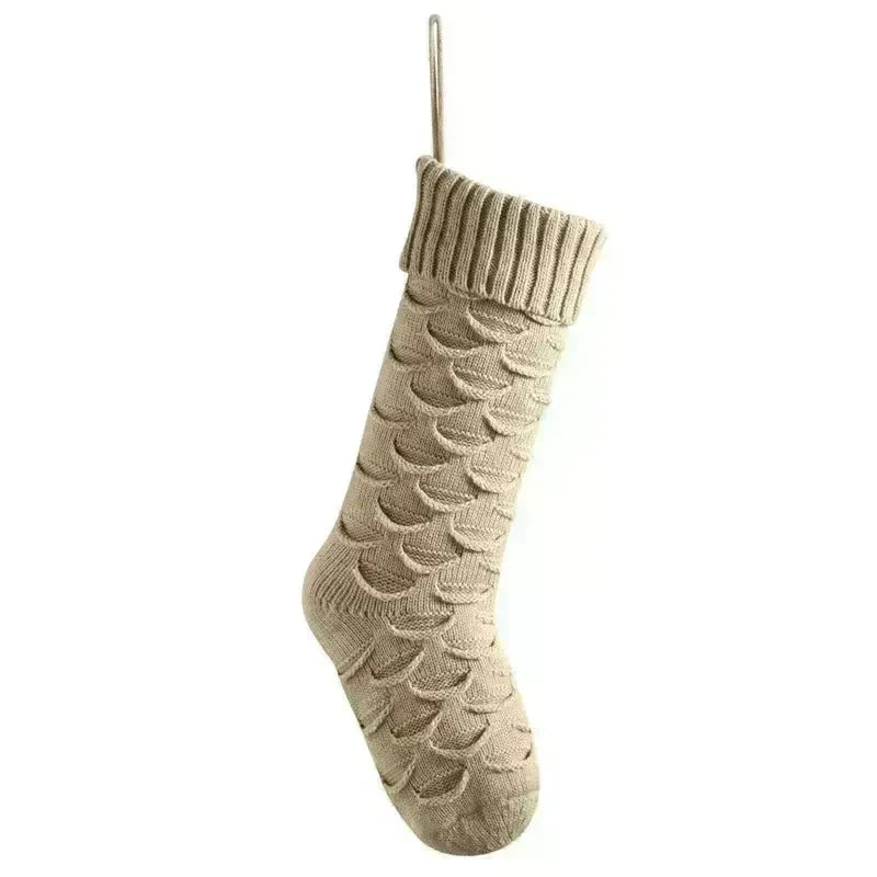 Christmas Gift Bag Decorative Socks Knitted Hanging Decoration - EX-STOCK CANADA