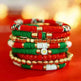 Christmas Polymer Clay Color Bracelet set  Xmas gift idea - EX-STOCK CANADA
