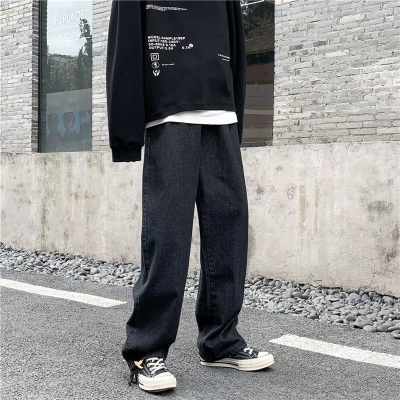 Straight Loose Autumn All-matching Draping Mop Pants EX-STOCK Canada 