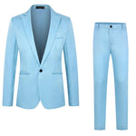 Men's Loose Fit Wedding Tuxedo Suit Jacket – 8 Colors, M–5XL | Canada & USA baby blue 