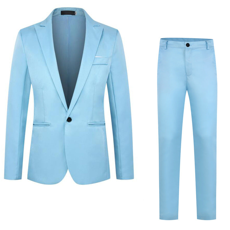 Men's Loose Fit Wedding Tuxedo Suit Jacket – 8 Colors, M–5XL | Canada & USA baby blue 