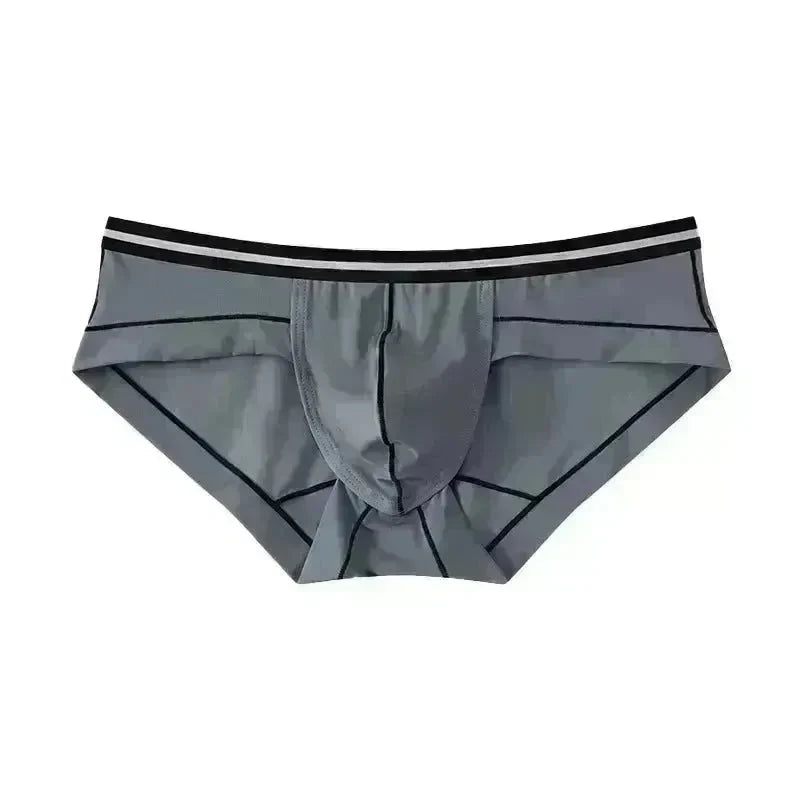 Ice Silk Men's Summer Breathable Solid Color Pouch Brief Underwear - EX-STOCK CANADA