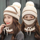 Winter Hat For Women 3pcs Knitted Beanie Hat Scarf Set Warm Hat - EX-STOCK Canada